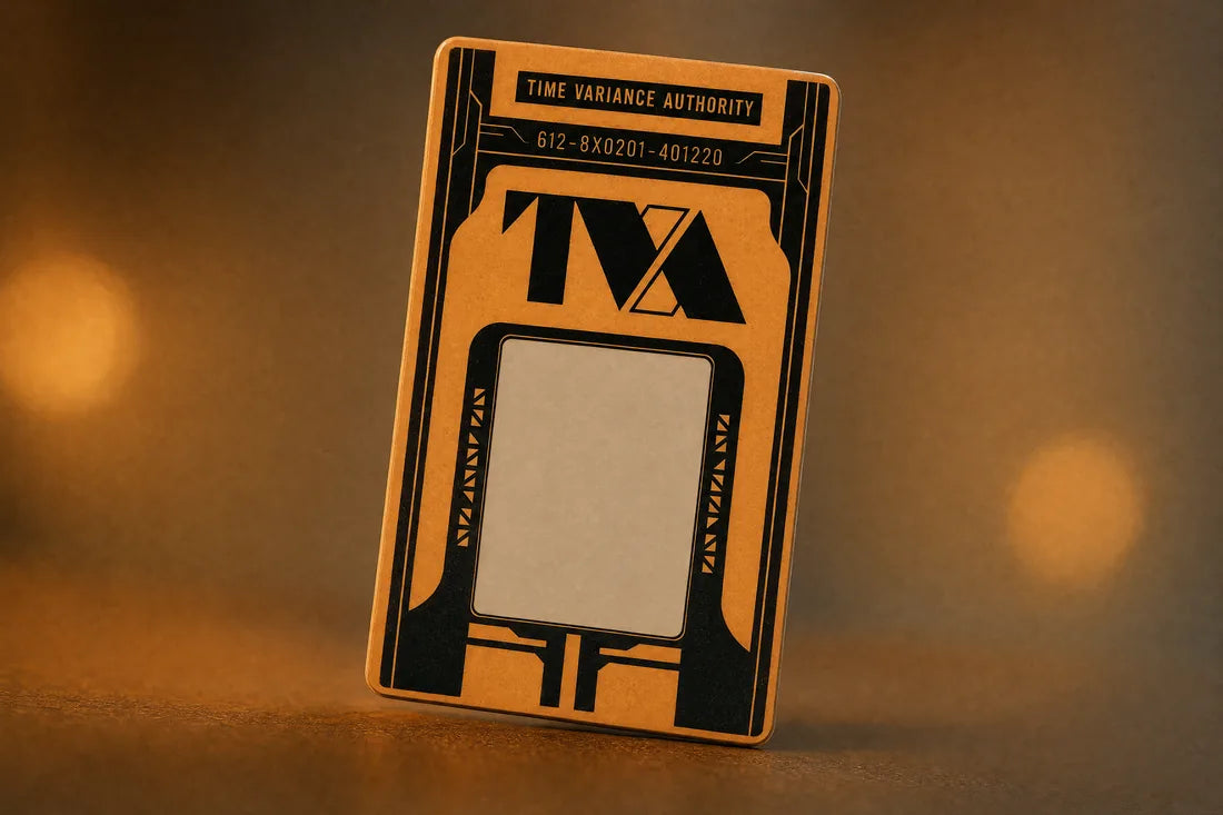 TVA Temporal Calling Card â€” front